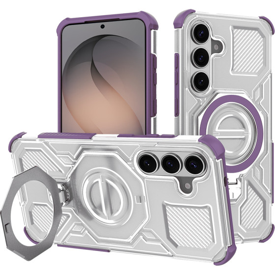 Techsuit - Carbon Shield PRO - Samsung Galaxy S26 - Purple Transparent
