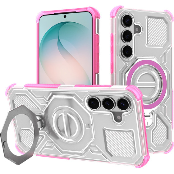 Techsuit - Carbon Shield PRO - Samsung Galaxy S26 Plus - Pink Transparent