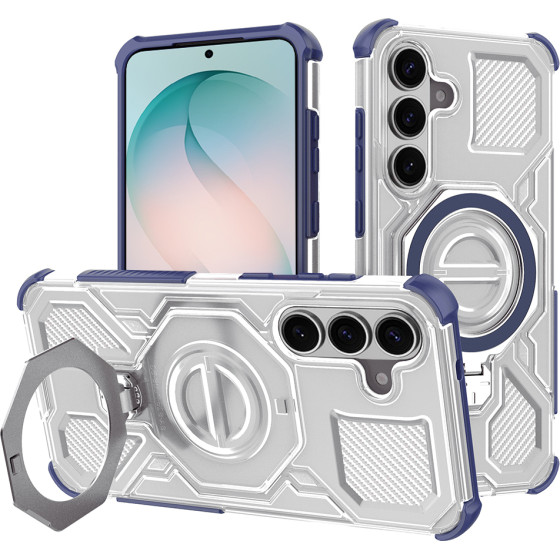 Techsuit - Carbon Shield PRO - Samsung Galaxy S26 Plus - Blue Transparent