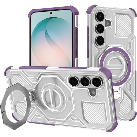 Techsuit - Carbon Shield PRO - Samsung Galaxy S26 Plus - Purple Transparent