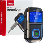 Amio - Bluetooth ������ (Receiver) BTR-03 ��� �������� �������� ���� �� ������� Mini Jack 3.5mm ��� ����� LCD - 1 ���. (04659/AM) - (04659)