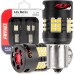 Amio - ������ LED P21W ���� BA15S ����� Pro Series ���� ����������� 12/24V �� 24x3020 SMD Can-bus ����� ��� ��������� ���������� ��� ������� - 2 ���. (03721/AM) - (03721)