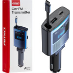 Amio - FM Transmitter ����������� 12/24V �� 1xUSB Type-A, 1xUSB Type-C ��� ������������ ������� �������� Type-C - 1 ���. (04656/AM) - (04656)