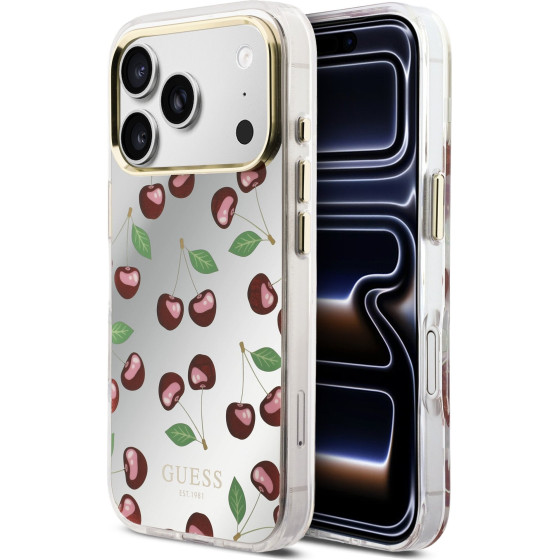 GUESS PC/TPU Mirror Glitter Cherry MagSafe Case for iPhone 17 Pro - (GUHMP17L5HMRCGEG)
