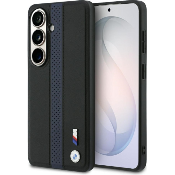 BMW Case Perforated Stripe Logo MagSafe for Samsung Galaxy S26 blue - (BMHMS26S25PCPSKB)