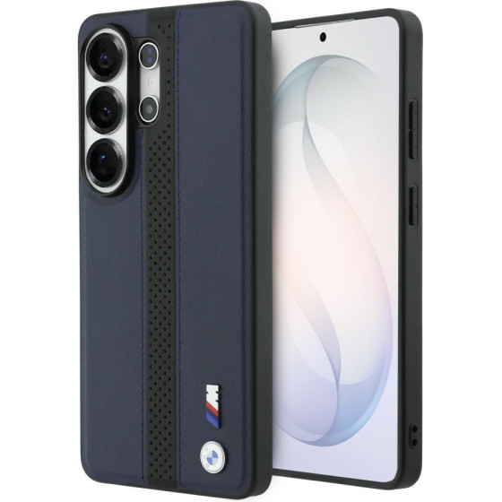 BMW Case Perforated Stripe Logo MagSafe for Samsung Galaxy S26 Ultra navy blue - (BMHMS26L25PCPSVK)