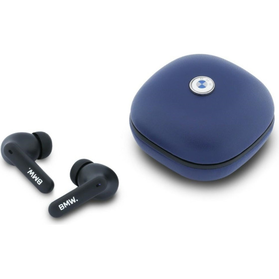 BMW Headphones Bluetooth TWS Leather Metal Logo ENC blue - (BMTWSTP103PV)