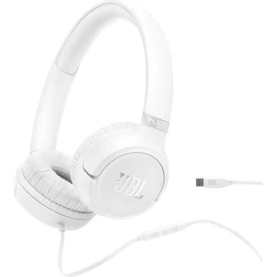 JBL USB-C Wired Headphones Tune 530C White - (JBLT530CWHT)