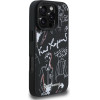 Karl Lagerfeld Grained Pattern & Logo Magsafe Case For Iphone 16 Pro Max - Black - (KF002892-0)