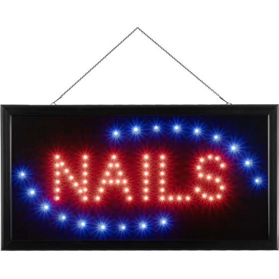 GloboStar Sign ������������ ��������� ������ �������� / �������� Nails Led 5W 150lm 35� Ac 220-240V IP20 ��������� - ����� - �48 x �2 x �25cm - 2 ������ ������� - (75692)