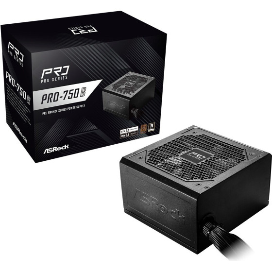 Asrock PRO-750B 750W 80 PLUS Bronze power supply - (90-UXR075-BNEAA2)