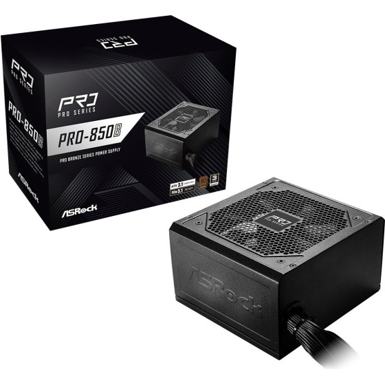 Asrock PRO-850B 850W 80 PLUS Bronze power supply - (90-UXR085-BNEAA2)