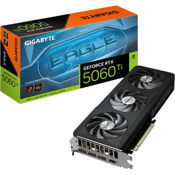 Gigabyte GeForce RTX 5060 Ti EAGLE MAX OC 8G NVIDIA 8 GB GDDR7 - graphics card - (GV-N506TEAGLEMAX OC-8GD)