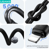USAMS ������� Lightning �� USB US-SJ694, 2.4A, 480Mbps, 2m, ����� - (SJ694USB01)