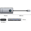Orico Docking Station Type-C - HDMI x 1, USB-C x 1, USB3.0 x 2, USB-C PD100W x 1, LAN x 1 (1Gbps) - (PW11-6PCR-GY-EP)