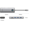 Orico Docking Station Type-C - HDMI x 1, VGA x 1, USB3.0 x 3, USB-C PD100W x 1, LAN x 1 (1Gbps), SD/TF - (PW11-9P-GY-EP)