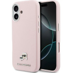 Karl Lagerfeld Case Karl & Choupette Head Pins Saffiano MagSafe for iPhone 17 pink - (KLHMP17S6PFKCLP)