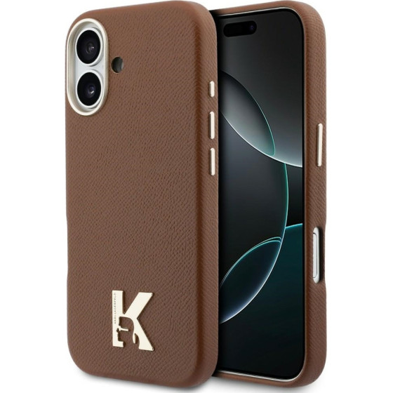 Karl Lagerfeld Case Karl Head Logo MagSafe for iPhone 17 brown - (KLHMP17S5PGFKHGW)