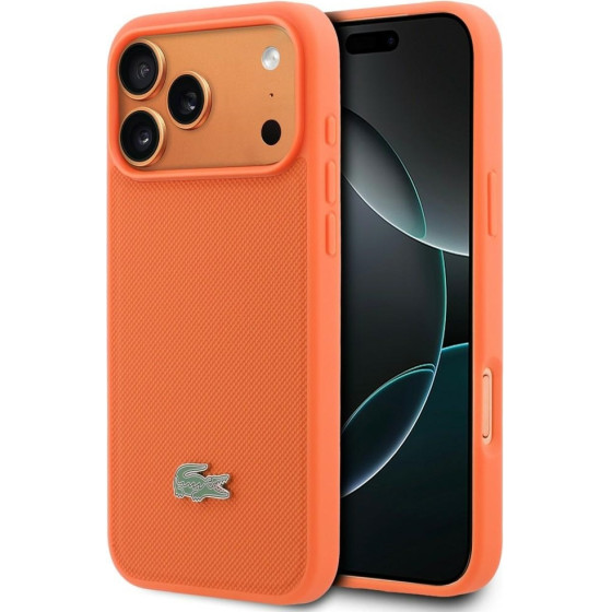 Lacoste Case Petit Pique Lacquer Logo MagSafe for iPhone 17 Pro Max orange - (LCHMP17XPLAO)