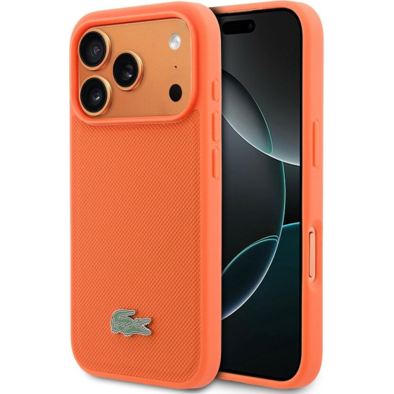 Lacoste Case Petit Pique Lacquer Logo MagSafe for iPhone 17 Pro orange - (LCHMP17LPLAO)