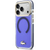 Lacoste Case Shockproof Transparent Frosted Gold Logo MagSafe for iPhone 17 Pro Max marine - (LCHMP17XUFWAV)