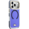 Lacoste Case Shockproof Transparent Frosted Gold Logo MagSafe for iPhone 17 Pro Max marine - (LCHMP17XUFWAV)