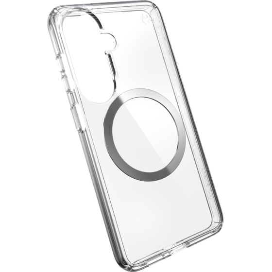 Speck Presidio Perfect-Clear Magnet - Samsung Galaxy S26 Magsafe Case (Clear/Clear/Silver) - (151059-3240)