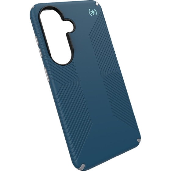 Speck Presidio2 Grip Magnet - Samsung Galaxy S26 Magsafe Case (Deep Sea/Silver Metallic/Spell Blue) - (151058-3261)