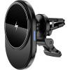 Setty Magsafe Car Air Vent Holder With Inductive Charging Oval Led Ms Black QMUS-K-01