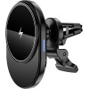 Setty Magsafe Car Air Vent Holder With Inductive Charging Oval Led Ms Black QMUS-K-01