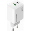Powertech ��������� ������ USB/USB-C, 45W, GaN, AVS, ������ - (PT-1551)
