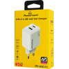 Powertech ��������� ������ USB/USB-C, 45W, GaN, AVS, ������ - (PT-1551)