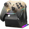 Machenike G5PRo Premium Edition Wireless Game Controller With Charging Station - Black And Gold - (G5 Pro V2 Tri-Mode Controller Premium Edition)