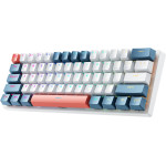 Machenike K500-B61 Wired Mechanical Gaming Keyboard With Backlight, Red Switch - White And Blue - (K500-B61 Wired Rgb Red Switch White)