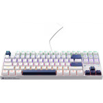 Machenike K500B-B87 Wired Mechanical Gaming Keyboard With Backlight, Red Switch - White - (K500B-B87 Wired Red Switch Mixed Light B)