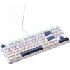 Machenike K500B-B87 Wired Mechanical Gaming Keyboard With Backlight, Red Switch - White - (K500B-B87 Wired Red Switch Mixed Light B)