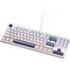 Machenike K500B-B87 Wired Mechanical Gaming Keyboard With Backlight, Red Switch - White - (K500B-B87 Wired Red Switch Mixed Light B)