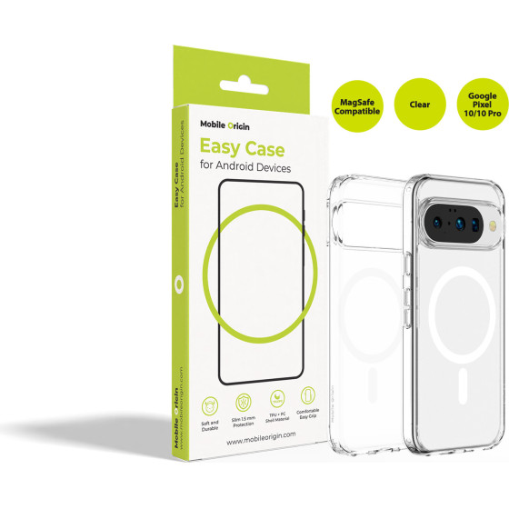 Mobile Origin Easy Case, MagSafe, Clear - Google Pixel 10 Pro/Google Pixel 10 - (MO-HYCL-GP10Pro)