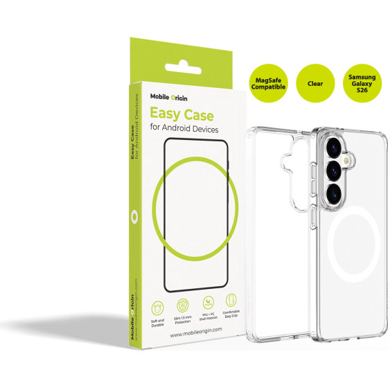 Mobile Origin Easy Case, MagSafe, Clear - Samsung Galaxy S26 - (MO-HYCL-GS26)