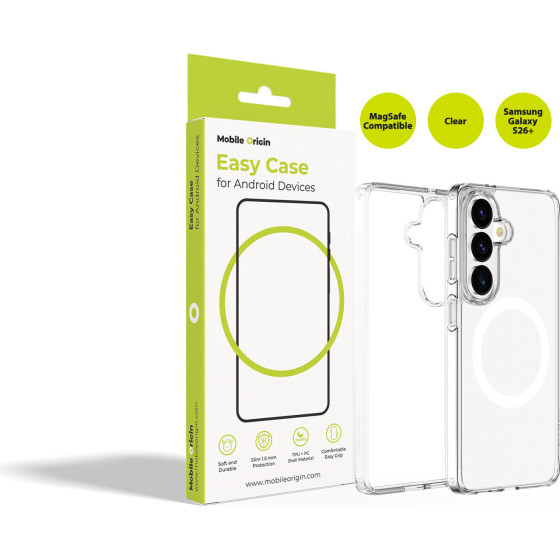 Mobile Origin Easy Case, MagSafe, Clear - Samsung Galaxy S26+ - (MO-HYCL-GS26Plus)