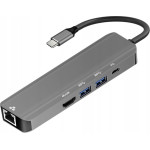 ART Adapter Hub 5in1 Usb C OEM-C15-1 silver