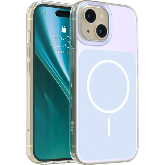 Etteri Hidden Pearl Case For Iphone 15 6,1'' Light blue