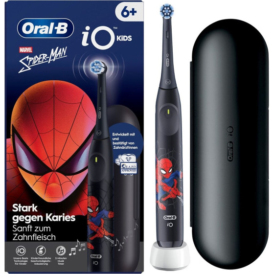 Braun Oral-B Io Kids Spiderman Child Rotating Toothbrush Black - (8700216932820)