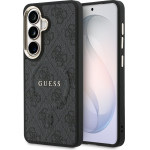 Guess Pu Leather 4G Gold Frame Magnetic Case For Samsung Galaxy S26 Black - (GUHMS26SP4MSEGCK)