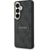 Guess Pu Leather 4G Gold Frame Magnetic Case For Samsung Galaxy S26 Black - (GUHMS26SP4MSEGCK)