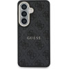 Guess Pu Leather 4G Gold Frame Magnetic Case For Samsung Galaxy S26 Black - (GUHMS26SP4MSEGCK)
