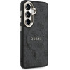 Guess Pu Leather 4G Gold Frame Magnetic Case For Samsung Galaxy S26 Black - (GUHMS26SP4MSEGCK)