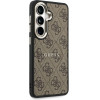 Guess Pu Leather 4G Gold Frame Magnetic Case For Samsung Galaxy S26 Brown - (GUHMS26SP4MSEGCW)