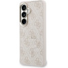 Guess Pu Leather 4G Gold Frame Magnetic Case For Samsung Galaxy S26 Pink - (GUHMS26SP4MSEGCP)
