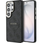 Guess Pu Leather 4G Gold Frame Magnetic Case For Samsung Galaxy S26 Ultra Black - (GUHMS26LP4MSEGCK)